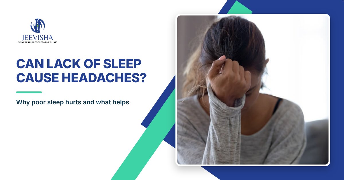 Tired woman resting her forehead on her hand after a sleepless night