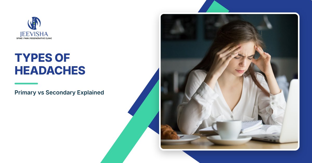 Woman holding her head while noting headache symptoms in a diary